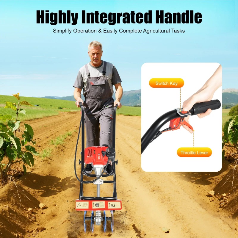 Soil Tilling Cultivator - Kultywator, 52 cm3, 2-suwowy, spalinowy, do